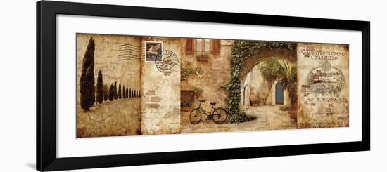 Tuscan Courtyard-Keith Mallett-Framed Art Print