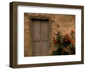 Tuscan Doorway, Castellina, Il Chianti, Tuscany, Italy-Walter Bibikow-Framed Photographic Print