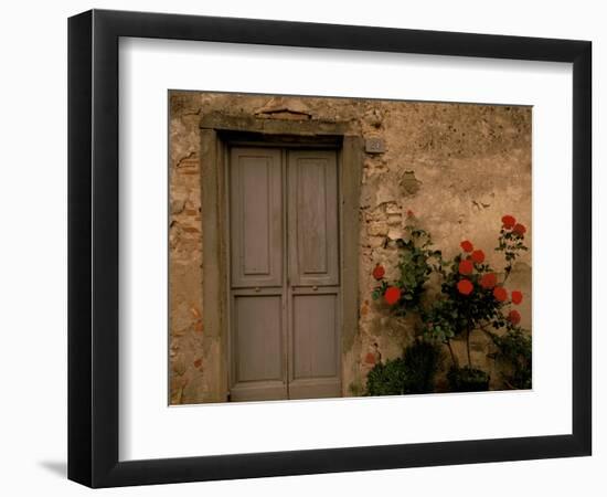 Tuscan Doorway, Castellina, Il Chianti, Tuscany, Italy-Walter Bibikow-Framed Photographic Print