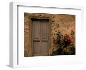 Tuscan Doorway, Castellina, Il Chianti, Tuscany, Italy-Walter Bibikow-Framed Photographic Print