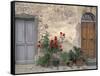 Tuscan Doorway in Castellina in Chianti, Italy-Walter Bibikow-Framed Stretched Canvas