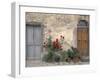 Tuscan Doorway in Castellina in Chianti, Italy-Walter Bibikow-Framed Premium Photographic Print