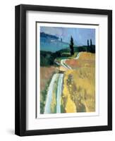 Tuscan Field II-Peter Fiore-Framed Art Print