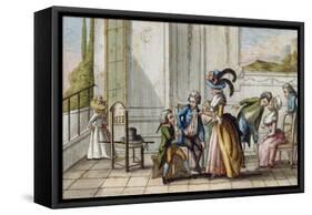 Tuscan Game La Berlina, by a Bicci, Colour, Italy, 18th Century-null-Framed Stretched Canvas