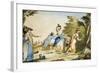 Tuscan Game of Beccalaglio, 1790, by Carlo Lasinio (1759-1838), Colour, Italy, 18th Century-null-Framed Giclee Print