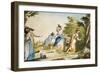 Tuscan Game of Beccalaglio, 1790, by Carlo Lasinio (1759-1838), Colour, Italy, 18th Century-null-Framed Giclee Print