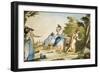 Tuscan Game of Beccalaglio, 1790, by Carlo Lasinio (1759-1838), Colour, Italy, 18th Century-null-Framed Giclee Print