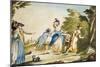 Tuscan Game of Beccalaglio, 1790, by Carlo Lasinio (1759-1838), Colour, Italy, 18th Century-null-Mounted Giclee Print