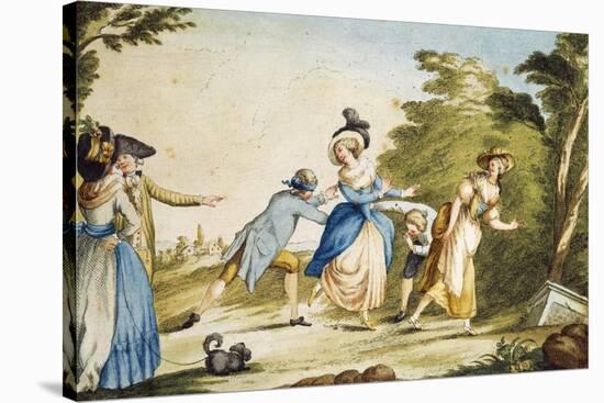 Tuscan Game of Beccalaglio, 1790, by Carlo Lasinio (1759-1838), Colour, Italy, 18th Century-null-Stretched Canvas