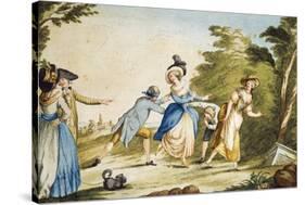 Tuscan Game of Beccalaglio, 1790, by Carlo Lasinio (1759-1838), Colour, Italy, 18th Century-null-Stretched Canvas