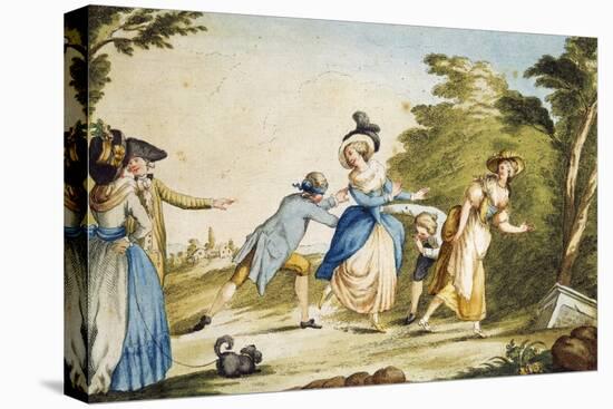 Tuscan Game of Beccalaglio, 1790, by Carlo Lasinio (1759-1838), Colour, Italy, 18th Century-null-Stretched Canvas