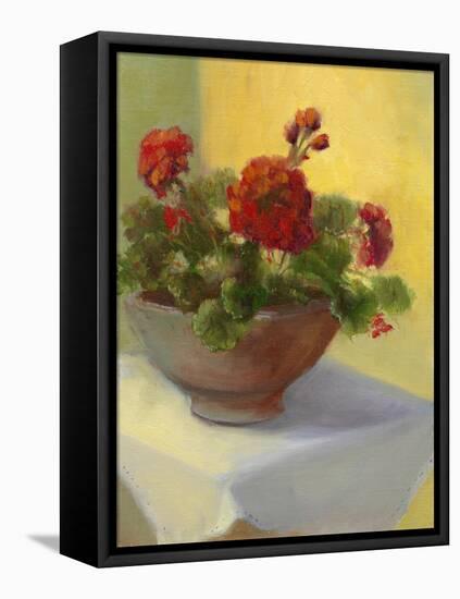 Tuscan Geraniums-Mary Jean Weber-Framed Stretched Canvas