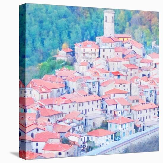 Tuscan Hill Town-Tosh-Stretched Canvas