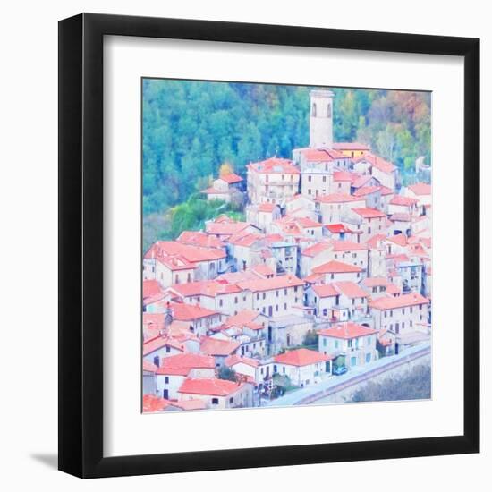 Tuscan Hill Town-Tosh-Framed Art Print