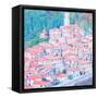 Tuscan Hill Town-Tosh-Framed Stretched Canvas