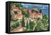 Tuscan Hilltop Town-Robert Goldwitz-Framed Stretched Canvas