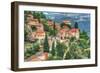 Tuscan Hilltop Town-Robert Goldwitz-Framed Photographic Print