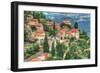 Tuscan Hilltop Town-Robert Goldwitz-Framed Photographic Print