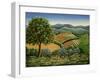 Tuscan Hilltop Village, 1990-Liz Wright-Framed Giclee Print