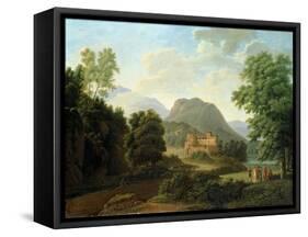 Tuscan Landscape, 1827-Jean Victor Bertin-Framed Stretched Canvas