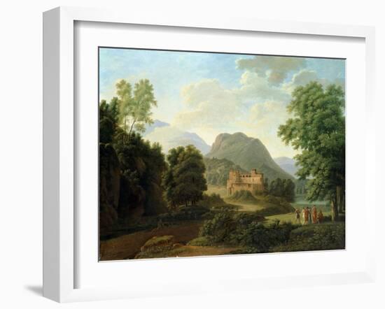 Tuscan Landscape, 1827-Jean Victor Bertin-Framed Giclee Print