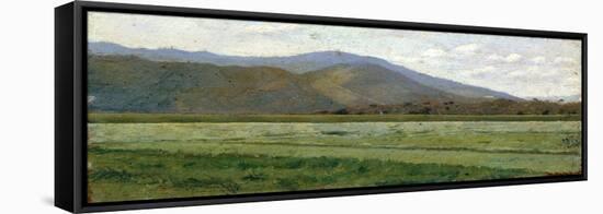Tuscan Landscape, 1865-1870-Eugenio Cecconi-Framed Stretched Canvas