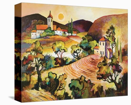 Tuscan Landscape 1-Warren Cullar-Stretched Canvas