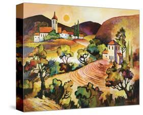 Tuscan Landscape 1-Warren Cullar-Stretched Canvas