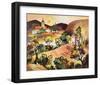 Tuscan Landscape 1-Warren Cullar-Framed Art Print