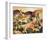 Tuscan Landscape 1-Warren Cullar-Framed Art Print