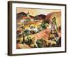 Tuscan Landscape 1-Warren Cullar-Framed Art Print