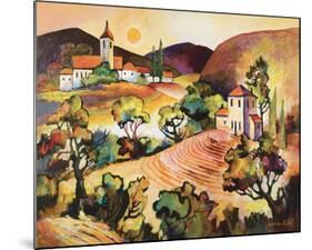 Tuscan Landscape 1-Warren Cullar-Mounted Art Print