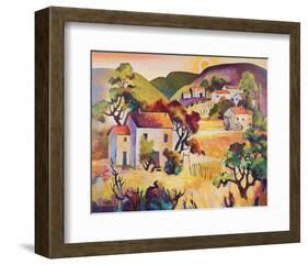 Tuscan Landscape 2-Warren Cullar-Framed Art Print