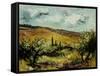 tuscan landscape-Pol Ledent-Framed Stretched Canvas