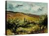 tuscan landscape-Pol Ledent-Stretched Canvas