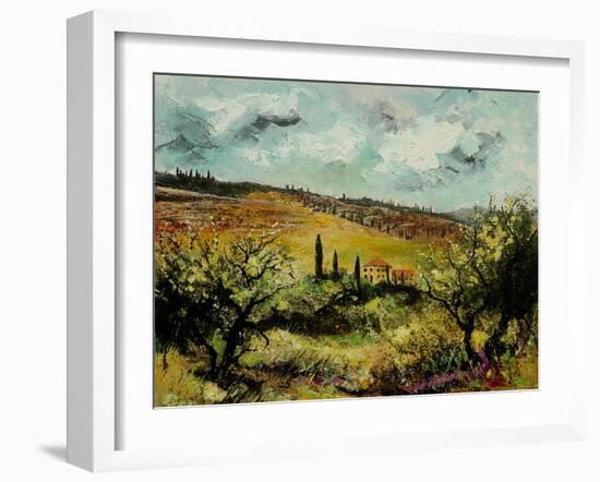 tuscan landscape-Pol Ledent-Framed Art Print