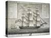 Tuscan Merchant Ship, by Gaetano Vascellini (1745-1805), Italy, 18th Century-null-Stretched Canvas