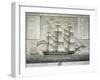 Tuscan Merchant Ship, by Gaetano Vascellini (1745-1805), Italy, 18th Century-null-Framed Giclee Print