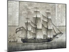 Tuscan Merchant Ship, Italy, 18th Century-null-Mounted Giclee Print