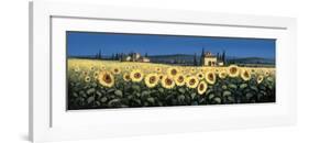 Tuscan Panorama, Sunflowers-David Short-Framed Giclee Print