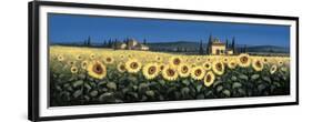 Tuscan Panorama, Sunflowers-David Short-Framed Giclee Print