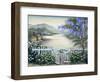 Tuscan Pond and Wisteria-Marilyn Dunlap-Framed Art Print