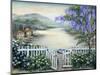 Tuscan Pond and Wisteria-Marilyn Dunlap-Mounted Art Print