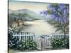 Tuscan Pond and Wisteria-Marilyn Dunlap-Stretched Canvas