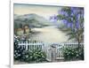 Tuscan Pond and Wisteria-Marilyn Dunlap-Framed Art Print