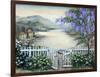 Tuscan Pond and Wisteria-Marilyn Dunlap-Framed Art Print