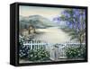 Tuscan Pond and Wisteria-Marilyn Dunlap-Framed Stretched Canvas