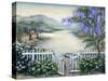 Tuscan Pond and Wisteria-Marilyn Dunlap-Stretched Canvas