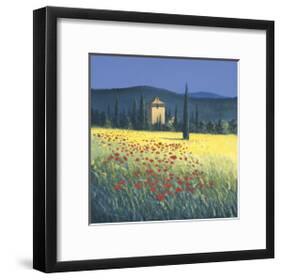 Tuscan Poppies II-David Short-Framed Giclee Print