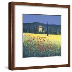 Tuscan Poppies II-David Short-Framed Giclee Print